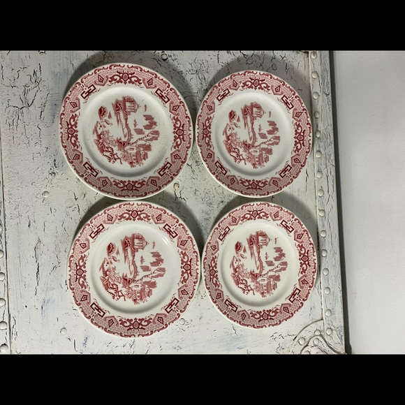 4 Royal Swan English Canton 71/8” Bread Plates - Picture 3 of 10